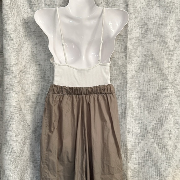 ZARA jumpsuit stretch adjustable straps top with silky moda pants w/ pockets - Picture 5 of 7